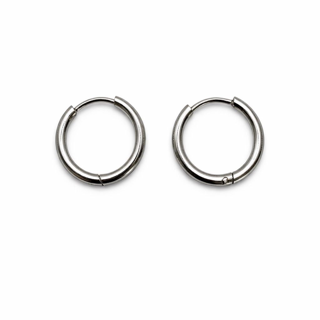 43 11 Mm Hoop Huggie Earrings - Silver 45$